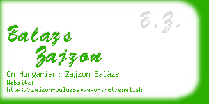 balazs zajzon business card